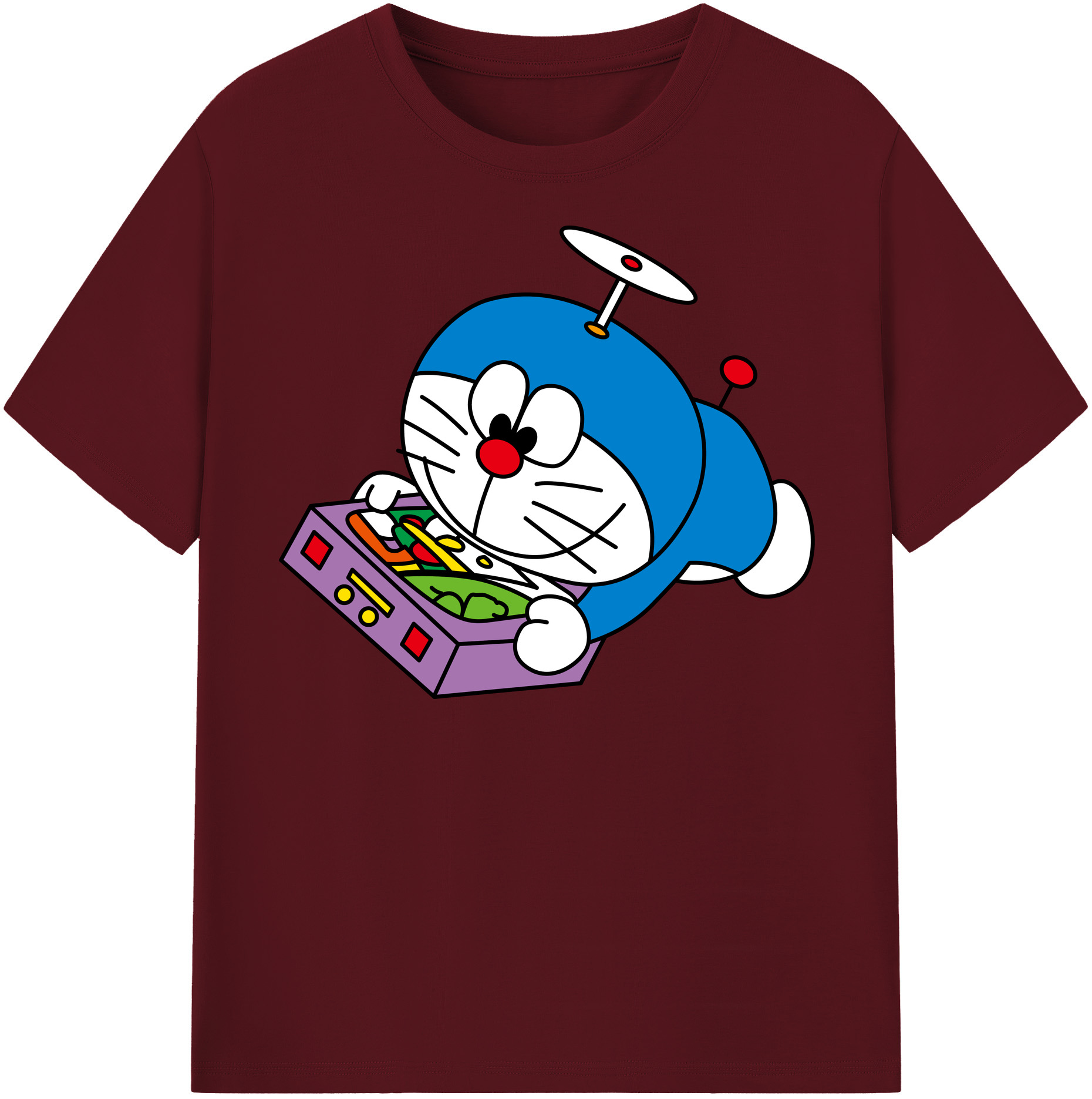 （画像用） ドラえもん Doraemon 綿100％半袖Tシャツ（フロントプリント）
